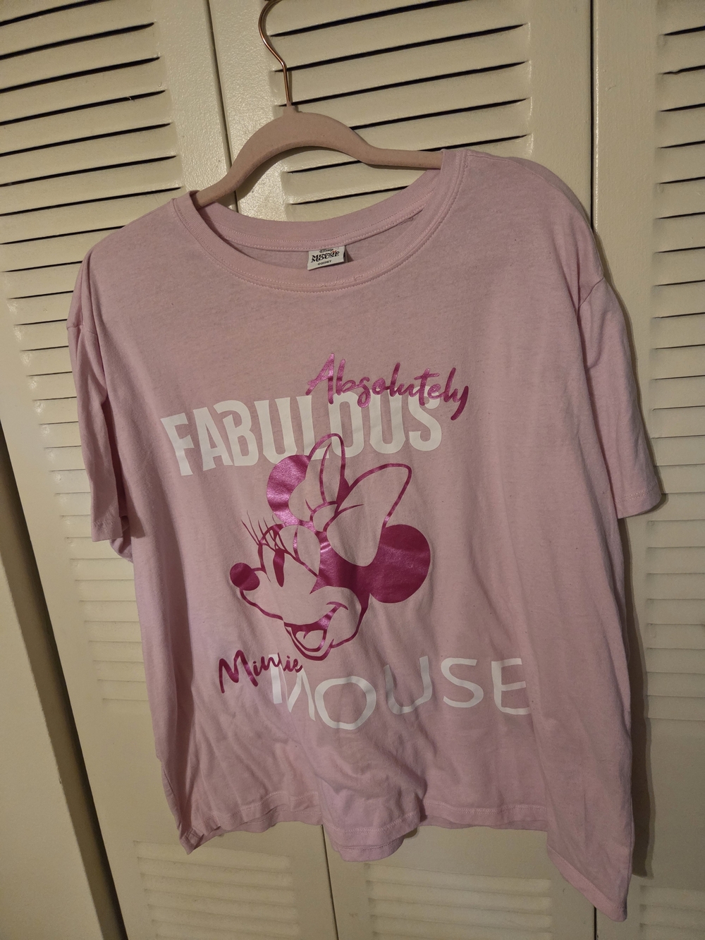 Disney Pink Minnie Mouse "Absolutely Fabulous" Short Sleeve Tee